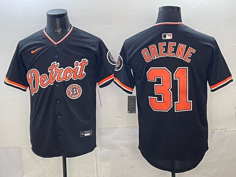 Men Detroit Tigers #31 Greene black Game Nike MLB Jersey 2026003